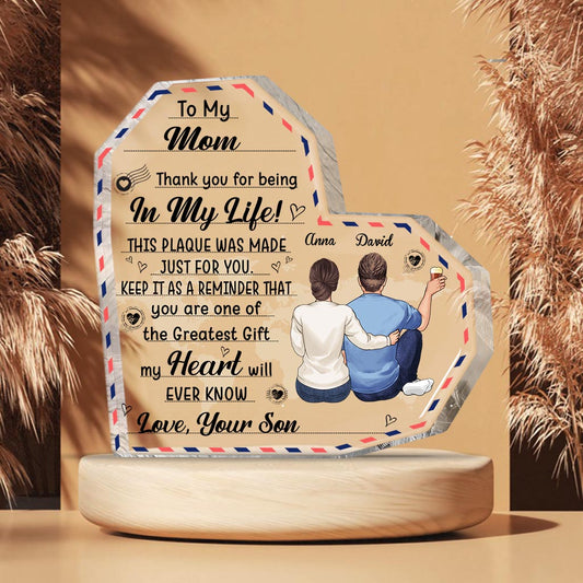 À ma grand-mère - Cadeau pour maman, grand-mère, tante - Plaque acrylique personnalisée sur mesure