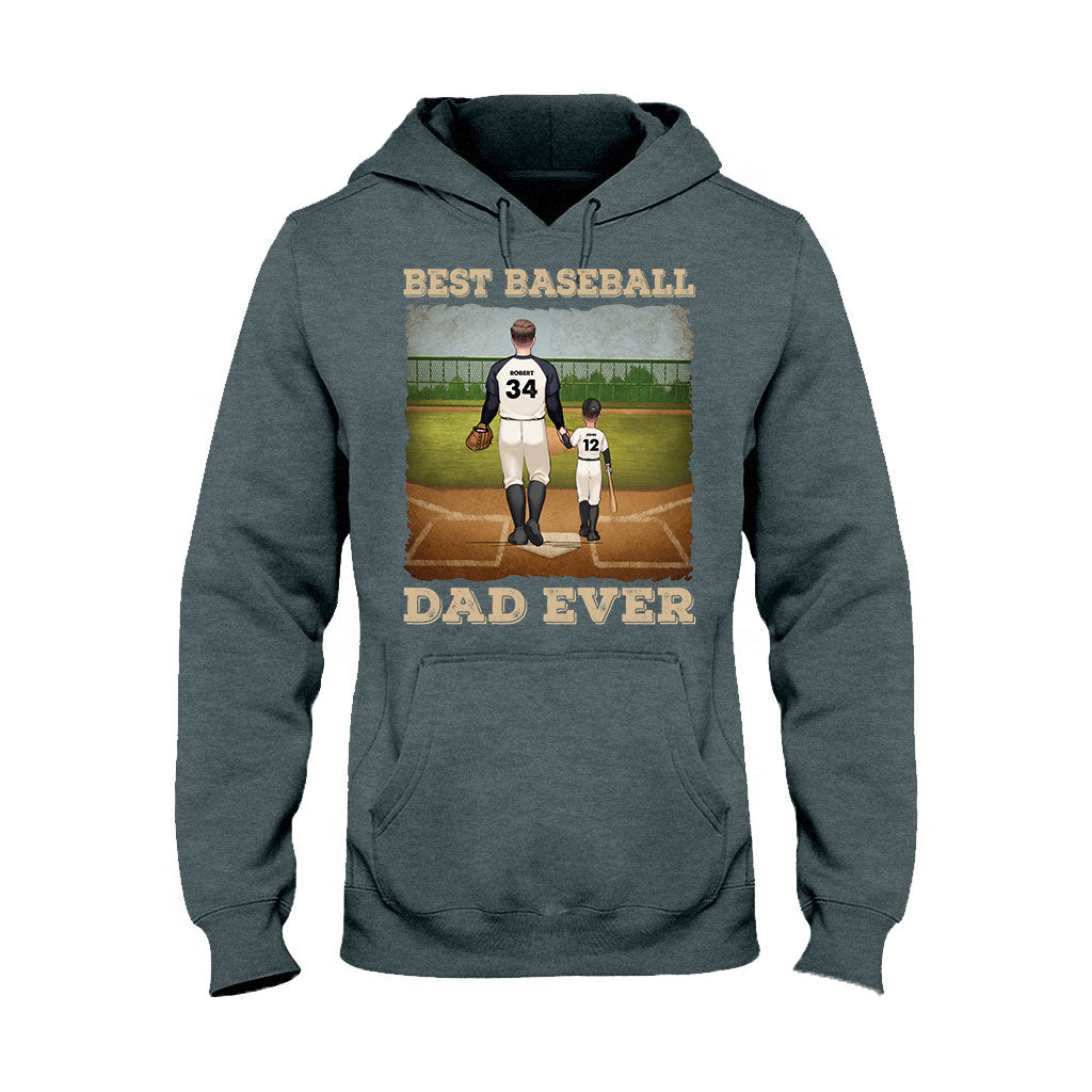 Meilleur papa de joueur de baseball au monde - T-shirt et sweat à capuche personnalisés