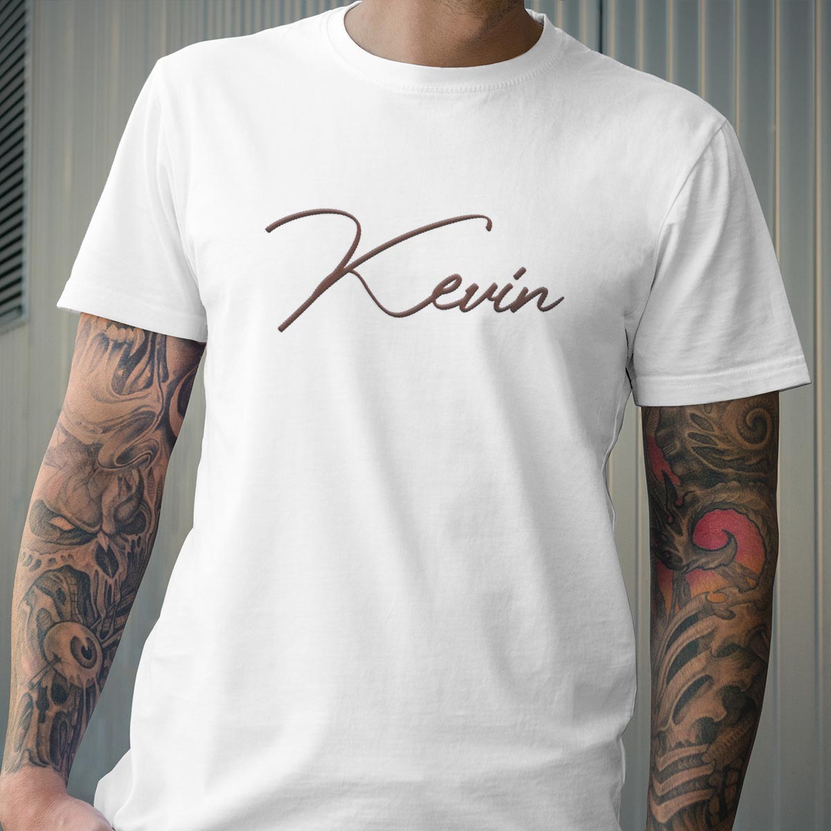 T-shirt brodé personnalisé avec nom pour petit-fils