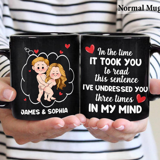 Je t'ai déshabillé trois fois - Mug personnalisé pour couple