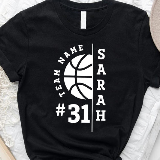 J'adore le basket ! T-shirt et sweat à capuche personnalisés sur le thème du basket.