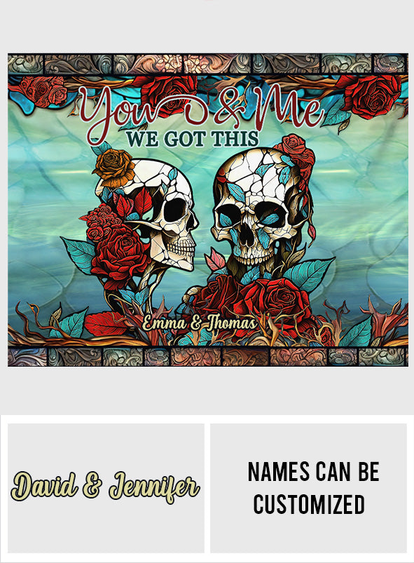 On gère ! - Tapisserie murale personnalisée tête de mort