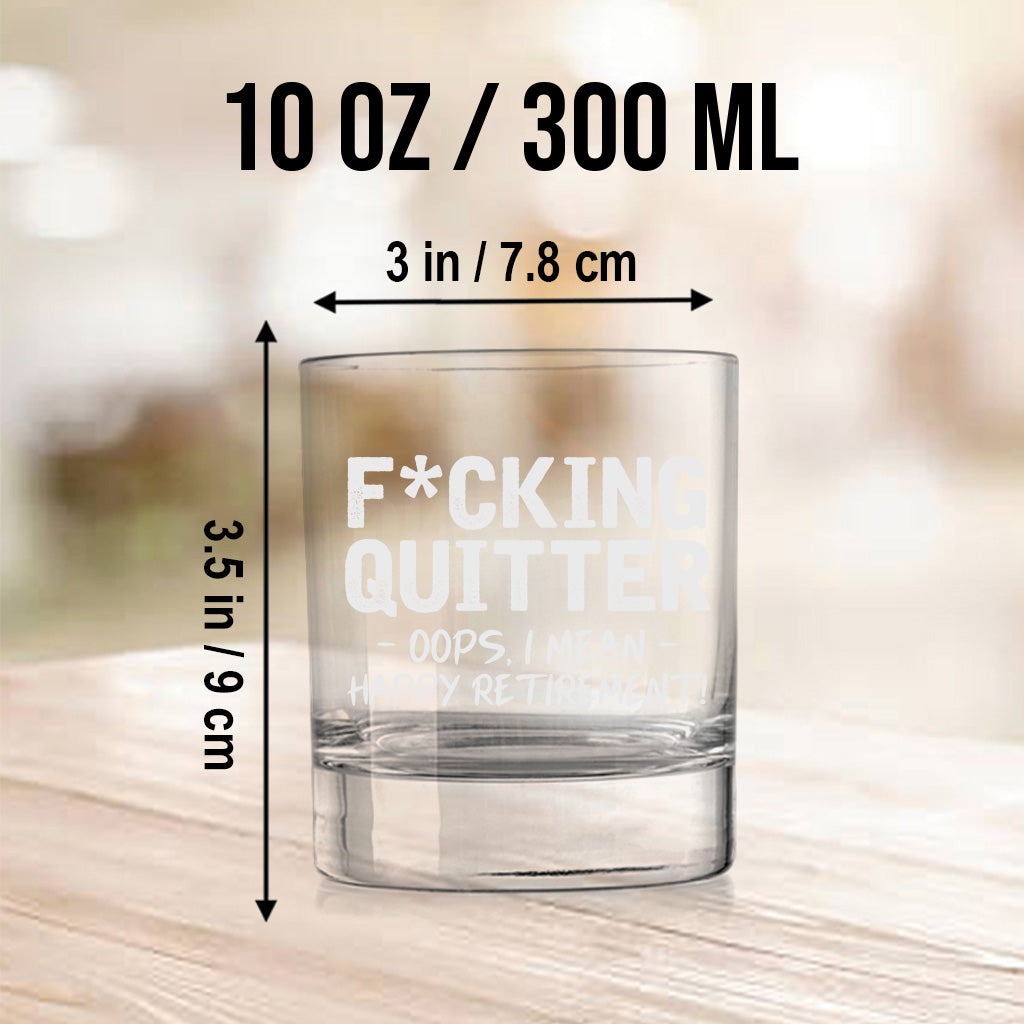 Bonne retraite - Verre à roche à la retraite