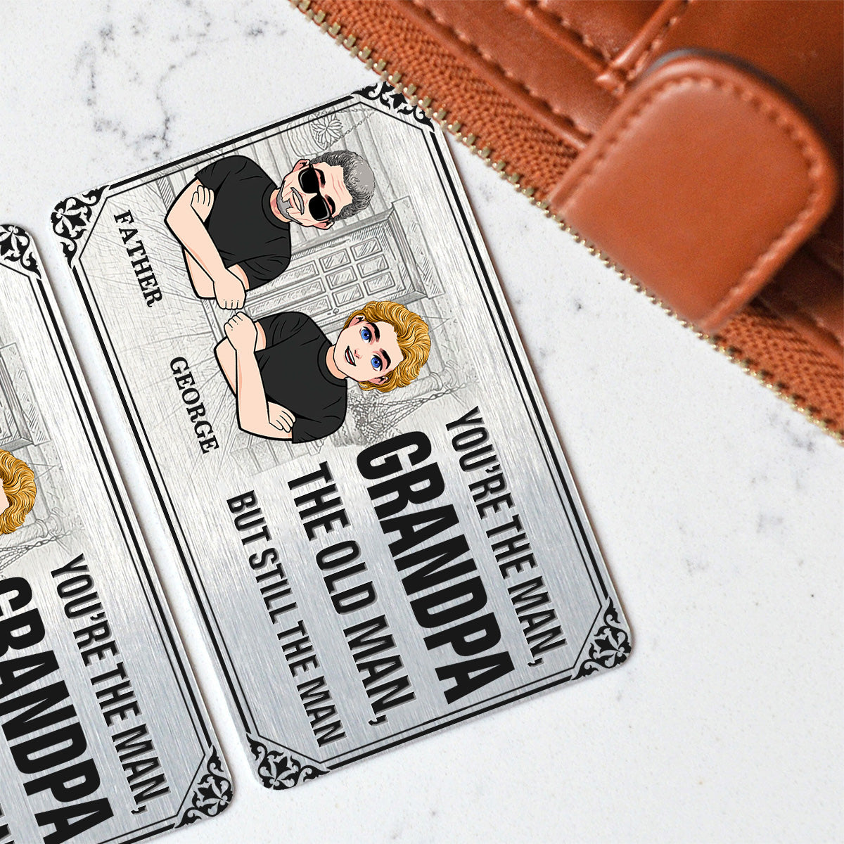 You're The Man - Gift for dad, grandpa, uncle, husband - Personalized Wallet Insert Card