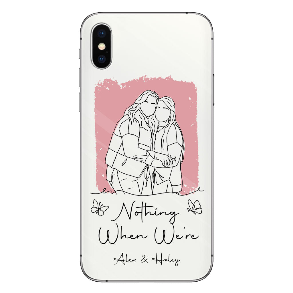 Nothing Makes Sense When We're Apart - Personalized Bestie Clear Phone Case