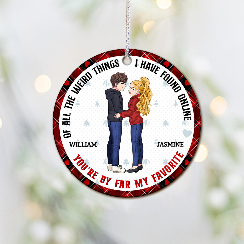 Tu es mon/ma préféré(e) - Ornement personnalisé pour couple