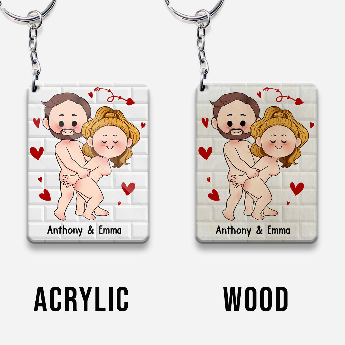 Je veux juste que tu sois heureux - Cadeau pour couple (mari, femme, petit ami, petite amie) - Porte-clés personnalisé