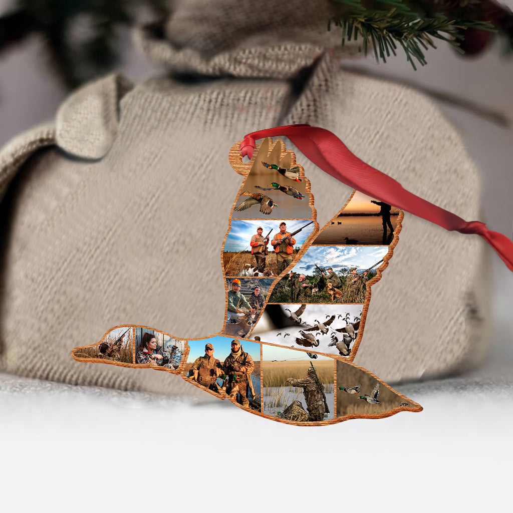 Collage de chasse au canard - Ornement de chasse personnalisé