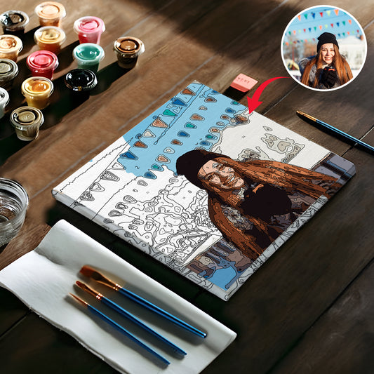 Kit de peinture par numéros personnalisé avec photo - Tante