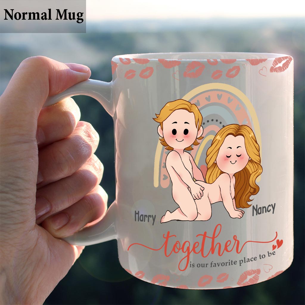 Être ensemble, c'est notre endroit préféré - Mug personnalisé pour couple