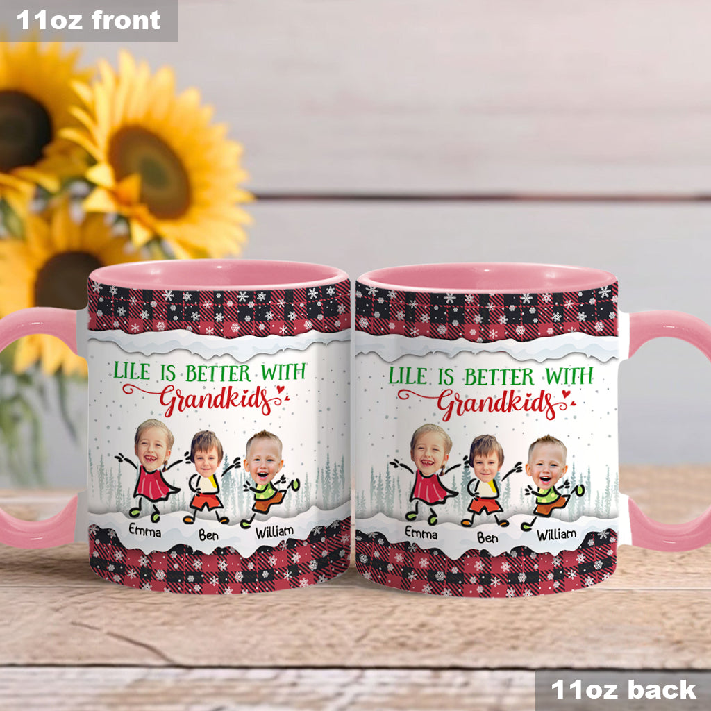 La vie est plus belle avec des petits-enfants - Mug personnalisé pour grand-mère