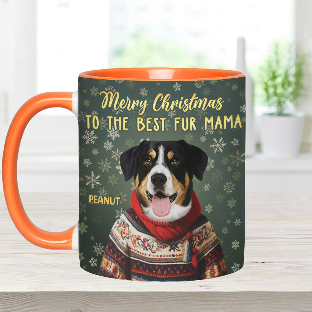 Portrait personnalisé de votre animal de compagnie pour Noël - Cadeau pour les amoureux des chiens et des chats - Mug décoratif personnalisé
