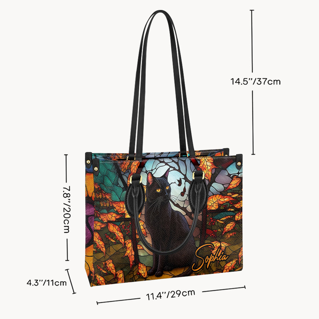 Sac à main en cuir Black Cat personnalisé