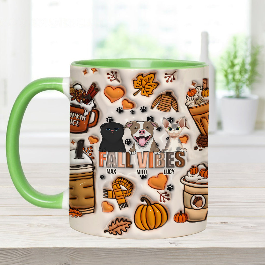 Fall Vibes - Gift for dog lovers - Personalized Accent Mug