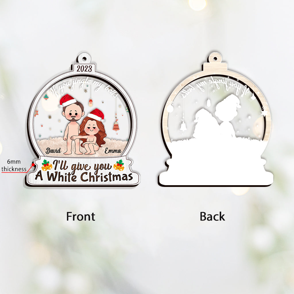 If You Jingle My Bells - Personalized Couple Layers Mix Ornament