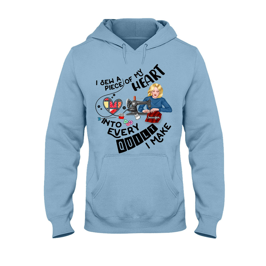 Je couds un morceau de mon cœur - T-shirt et sweat à capuche personnalisés