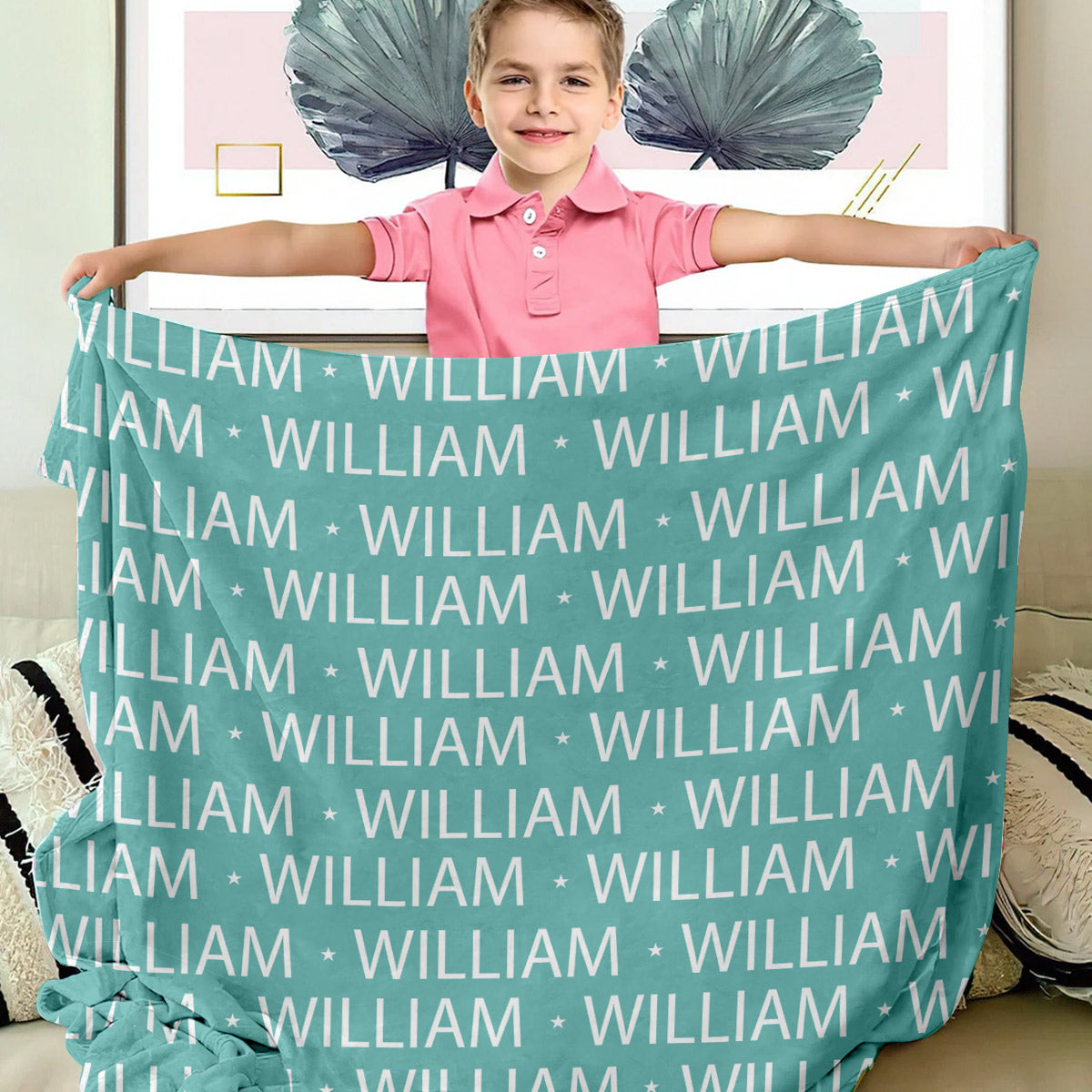 Couverture personnalisée avec nom - Cadeau pour petit-fils