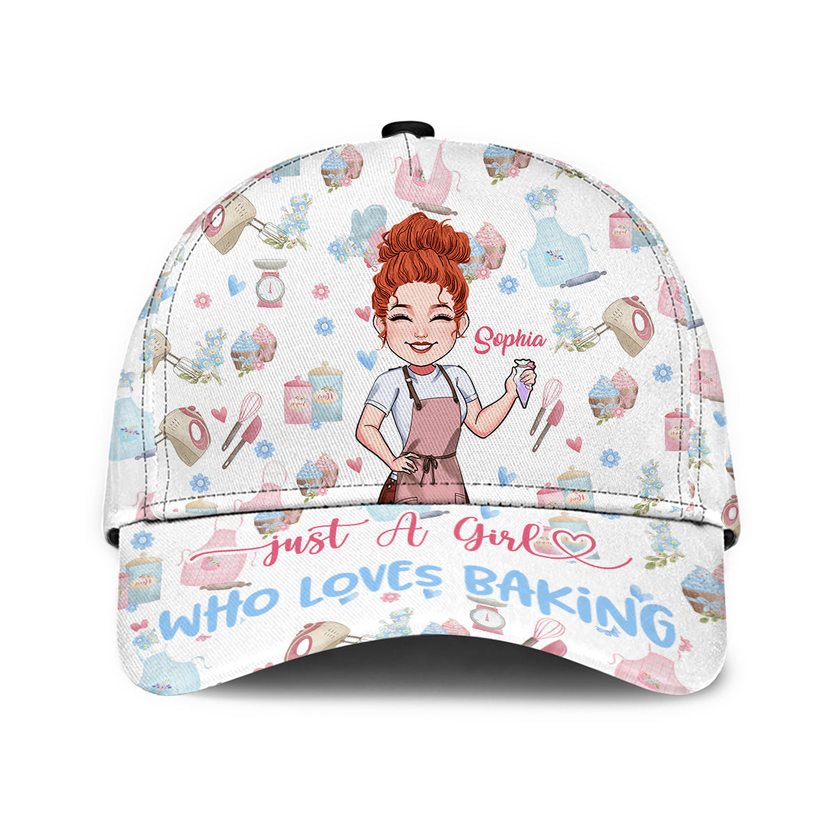 Juste une fille qui adore pâtisser - Casquette classique de pâtisserie personnalisée