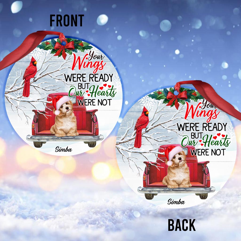 Tes ailes étaient prêtes, mais mon cœur ne l'était pas - Ornement personnalisé pour chien