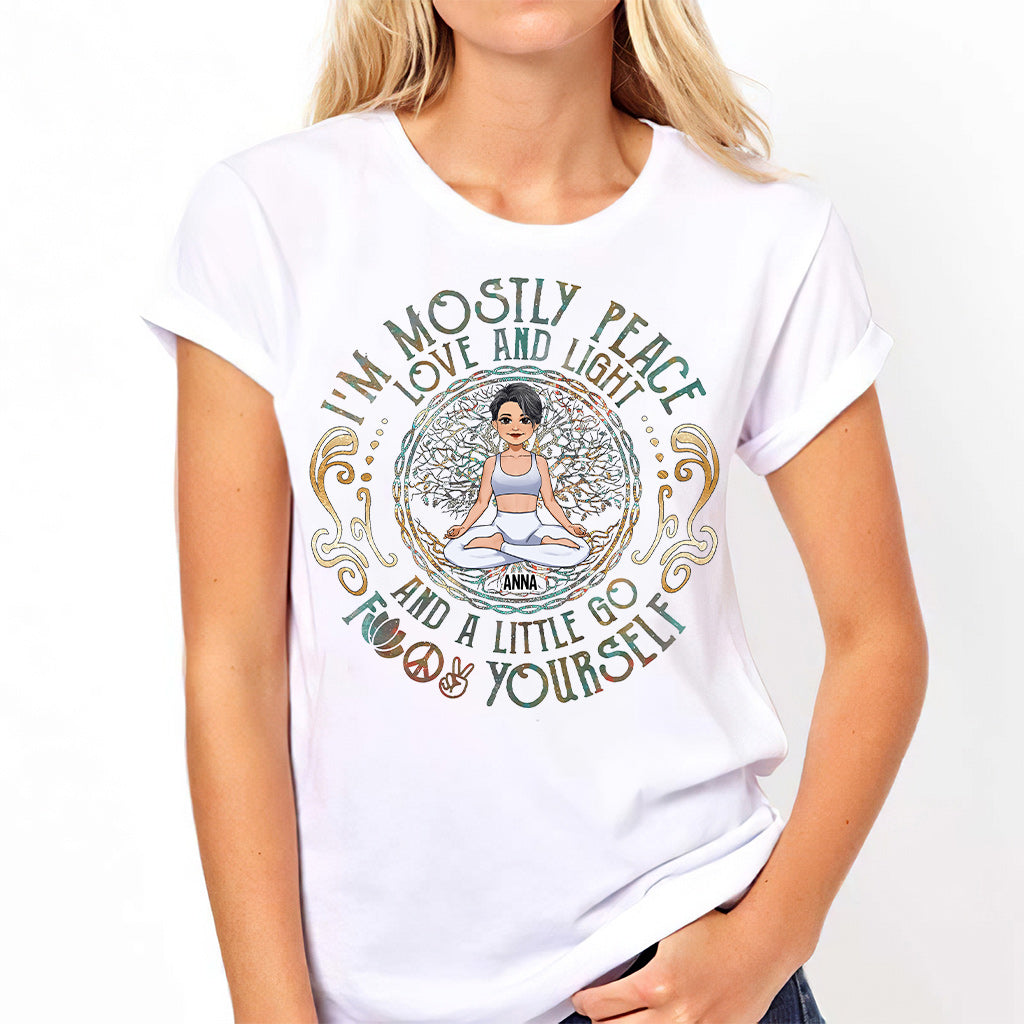 I'm Mostly Peace - Personalized Yoga T-shirt And Hoodie