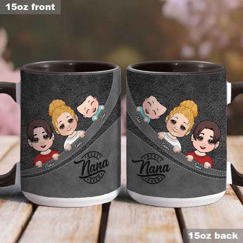 Meilleure grand-mère/meilleur grand-père/papa/maman du monde - Mug personnalisé « Grand-mère »