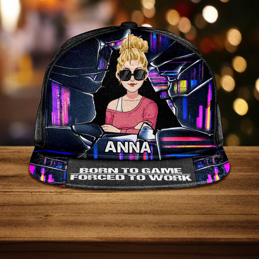 Né pour jouer - Casquette personnalisée pour jeux vidéo