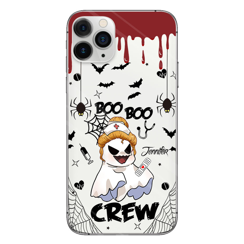 Boo Boo Crew - Étui de téléphone transparent personnalisé pour infirmière