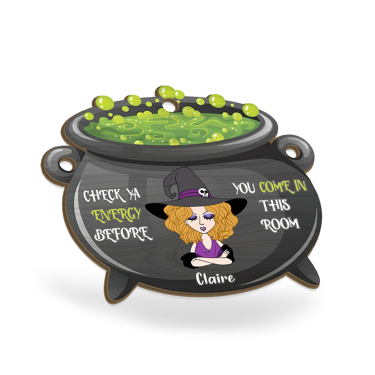 Vérifiez votre énergie - Attrape-soleil de sorcière personnalisé