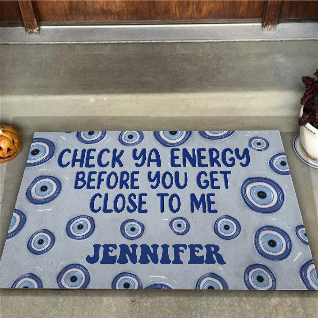 Vérifie ton énergie - Paillasson de sorcière personnalisé