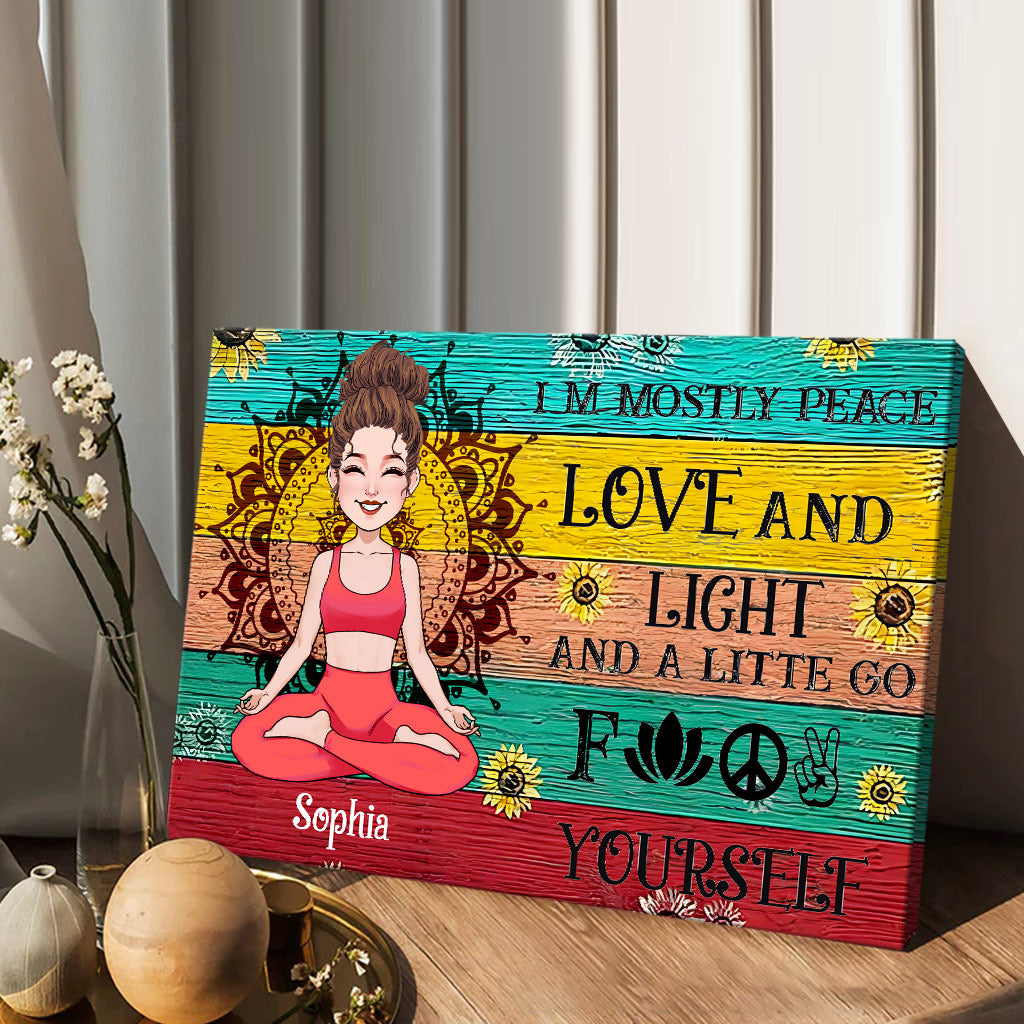 Je suis - Toile et affiche de yoga personnalisées