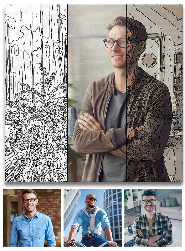 Custom Photo - Personalized Step Dad Paint By Numbers Kit