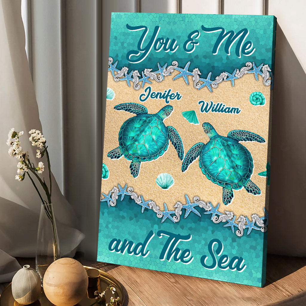 Salty Lil' Beach - Toile et affiche personnalisées avec tortue