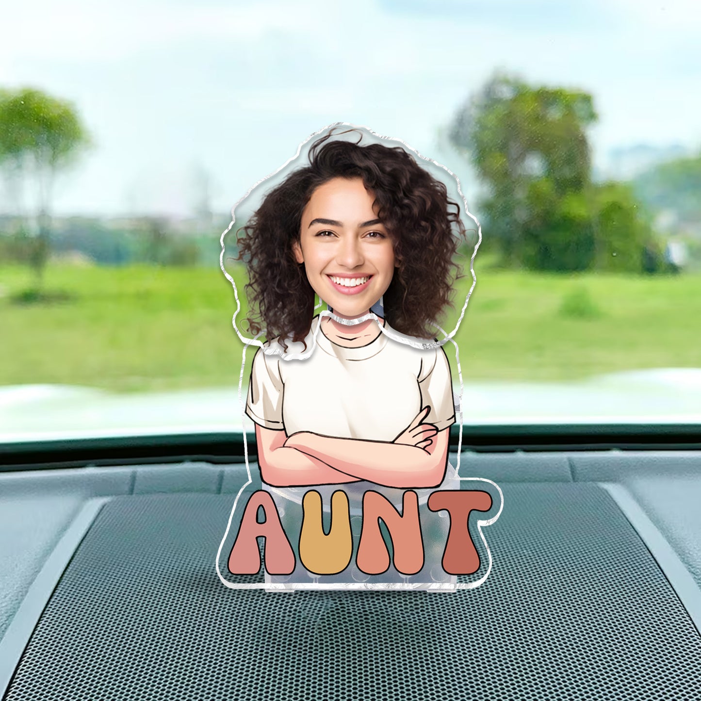 Tante - Cadeau pour tante - Tête à secouer personnalisée