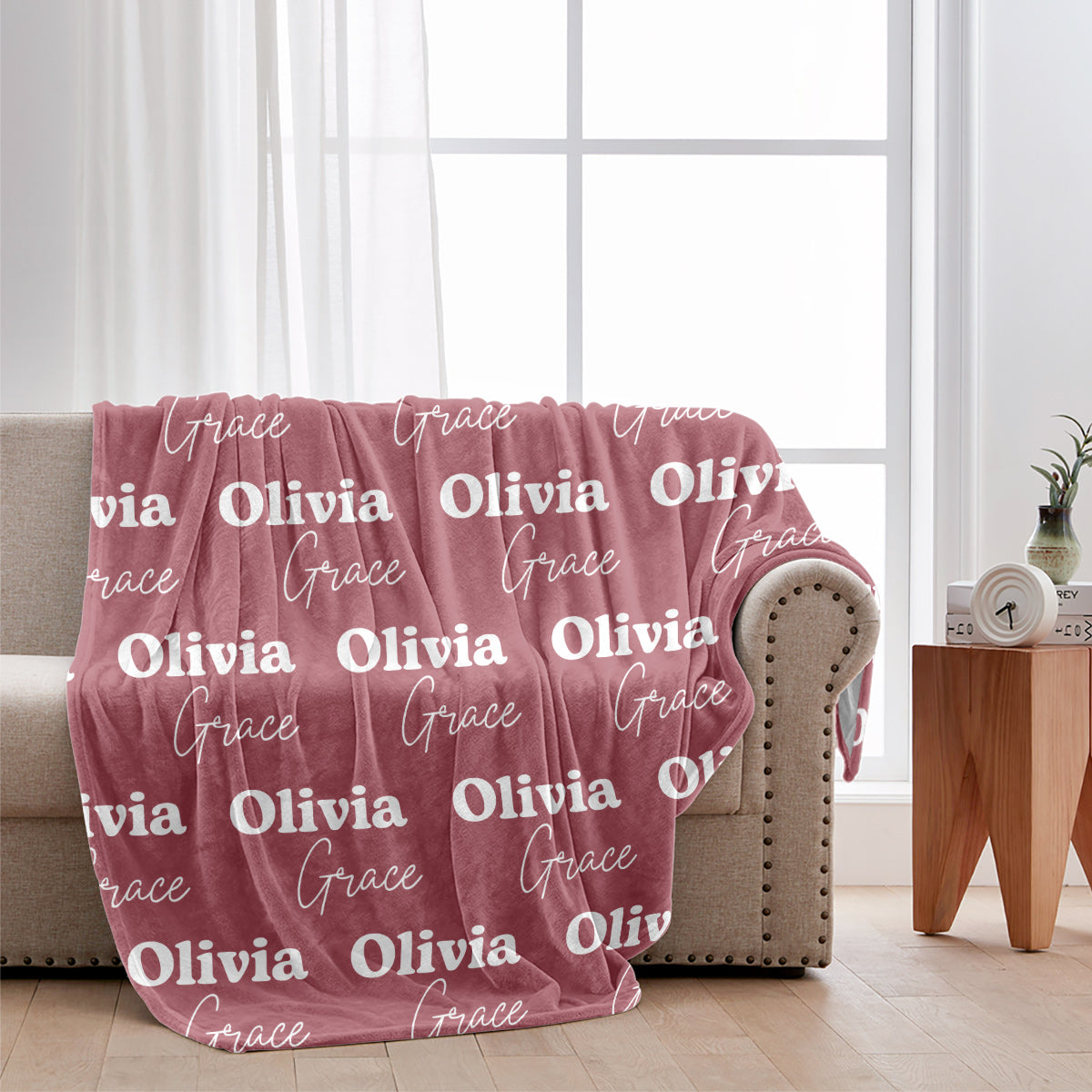 Couverture personnalisée pour belle-mère - Motif avec nom