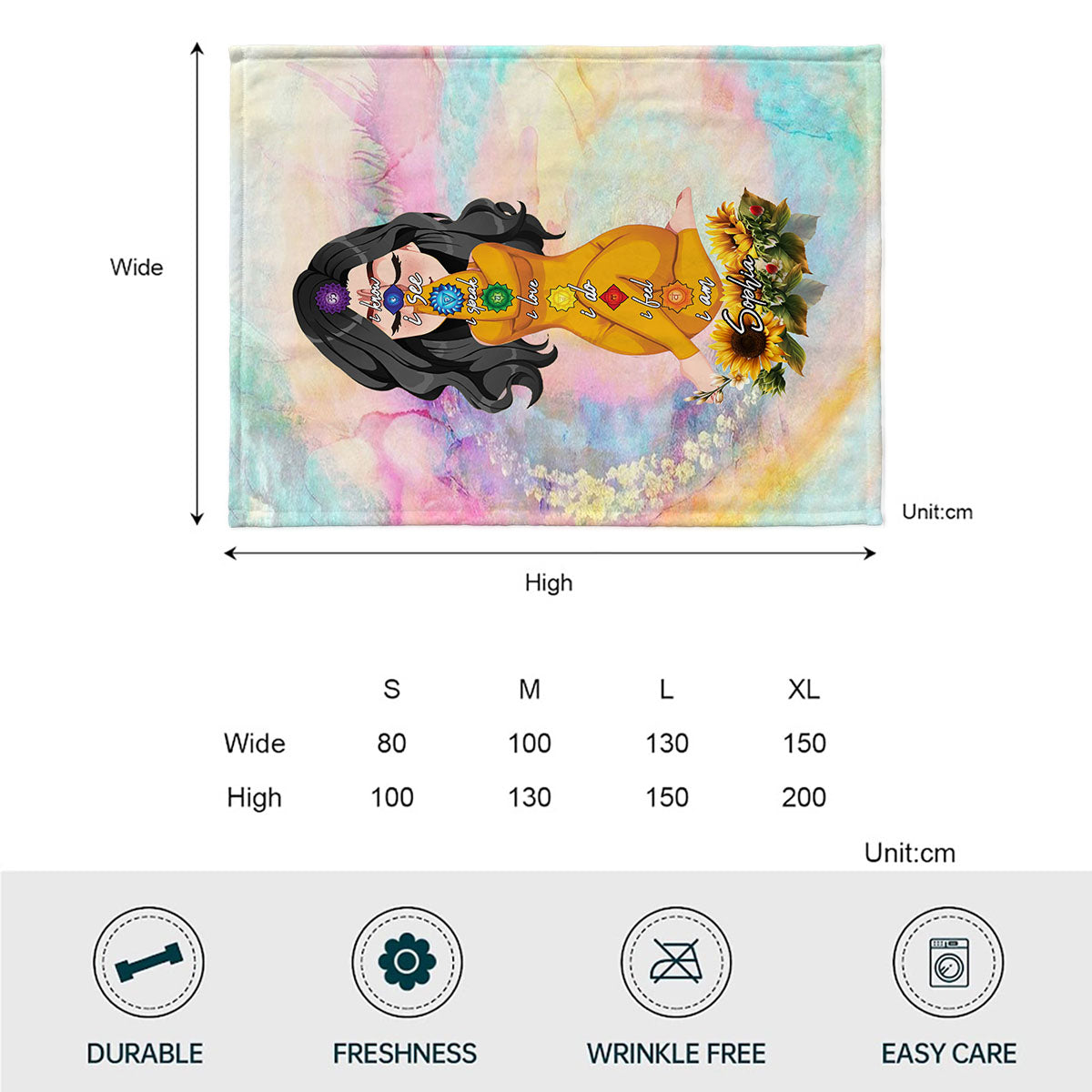 Lâchez prise - Couverture de yoga personnalisée