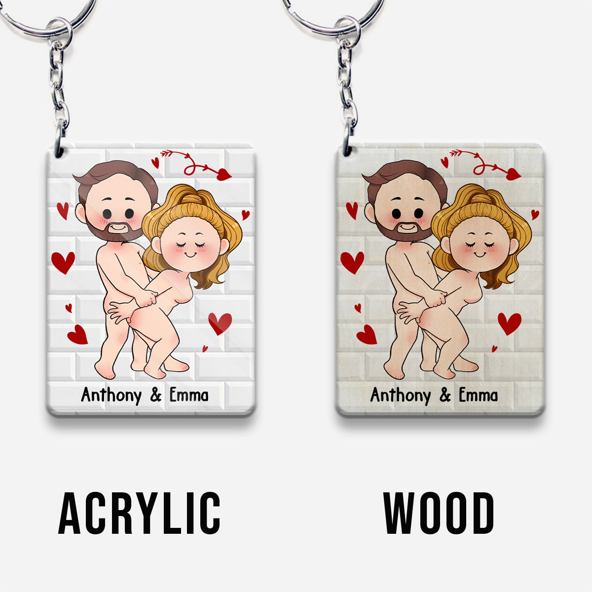 Je veux juste que tu sois heureux - Cadeau pour couple (mari, femme, petit ami, petite amie) - Porte-clés personnalisé