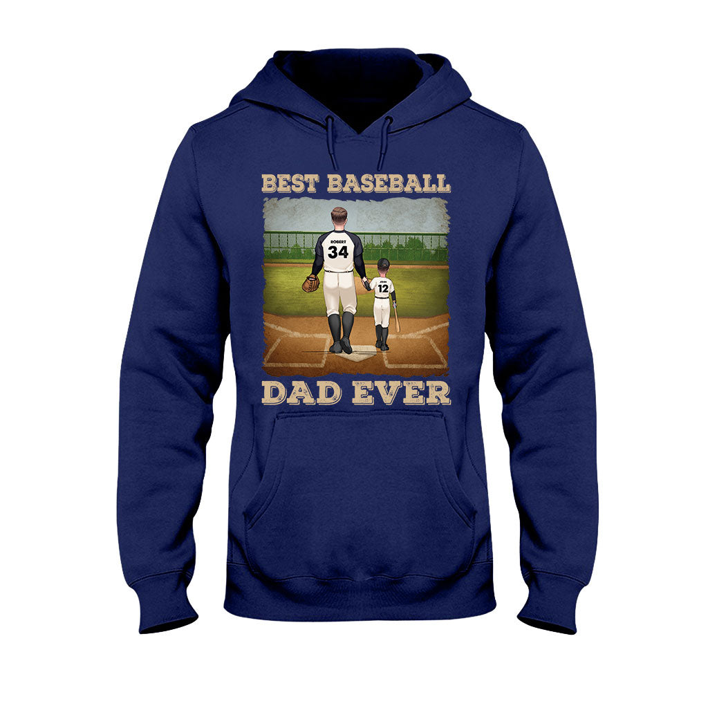 Meilleur papa de joueur de baseball au monde - T-shirt et sweat à capuche personnalisés