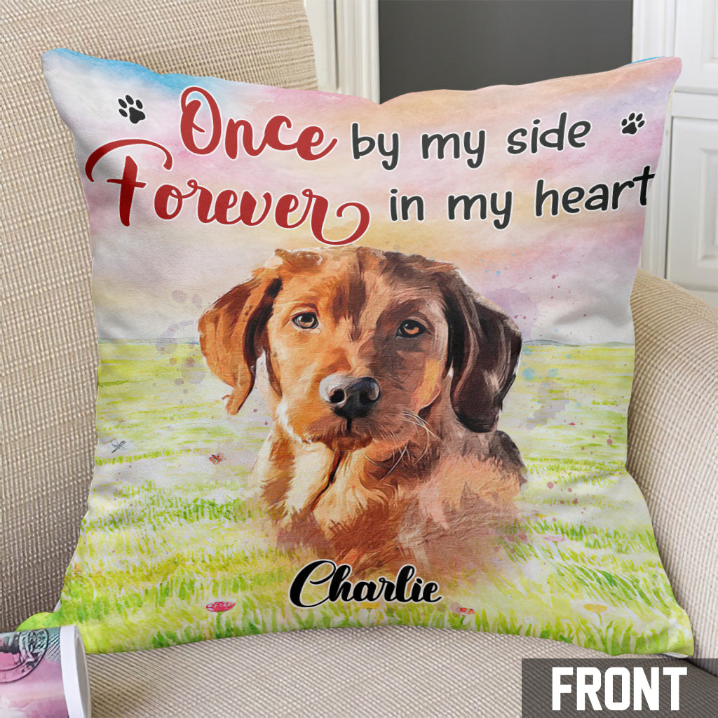 Forever In My Heart - Personalized Dog Throw Pillow