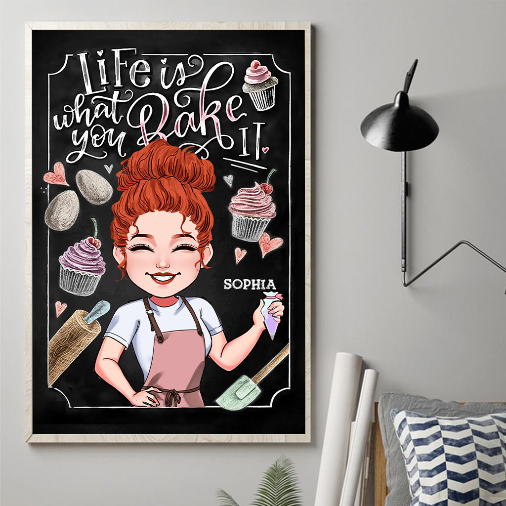 La vie est ce que vous en faites - Toile et affiche personnalisées sur le thème de la pâtisserie