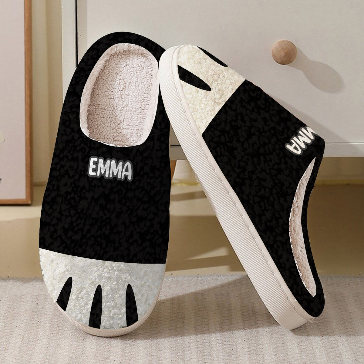 Cute Cat Paws - Gift for cat lovers - Personalized Slippers