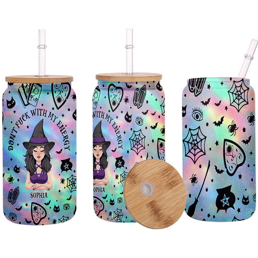 Ne jouez pas avec mon énergie - Verre à sorcière personnalisé