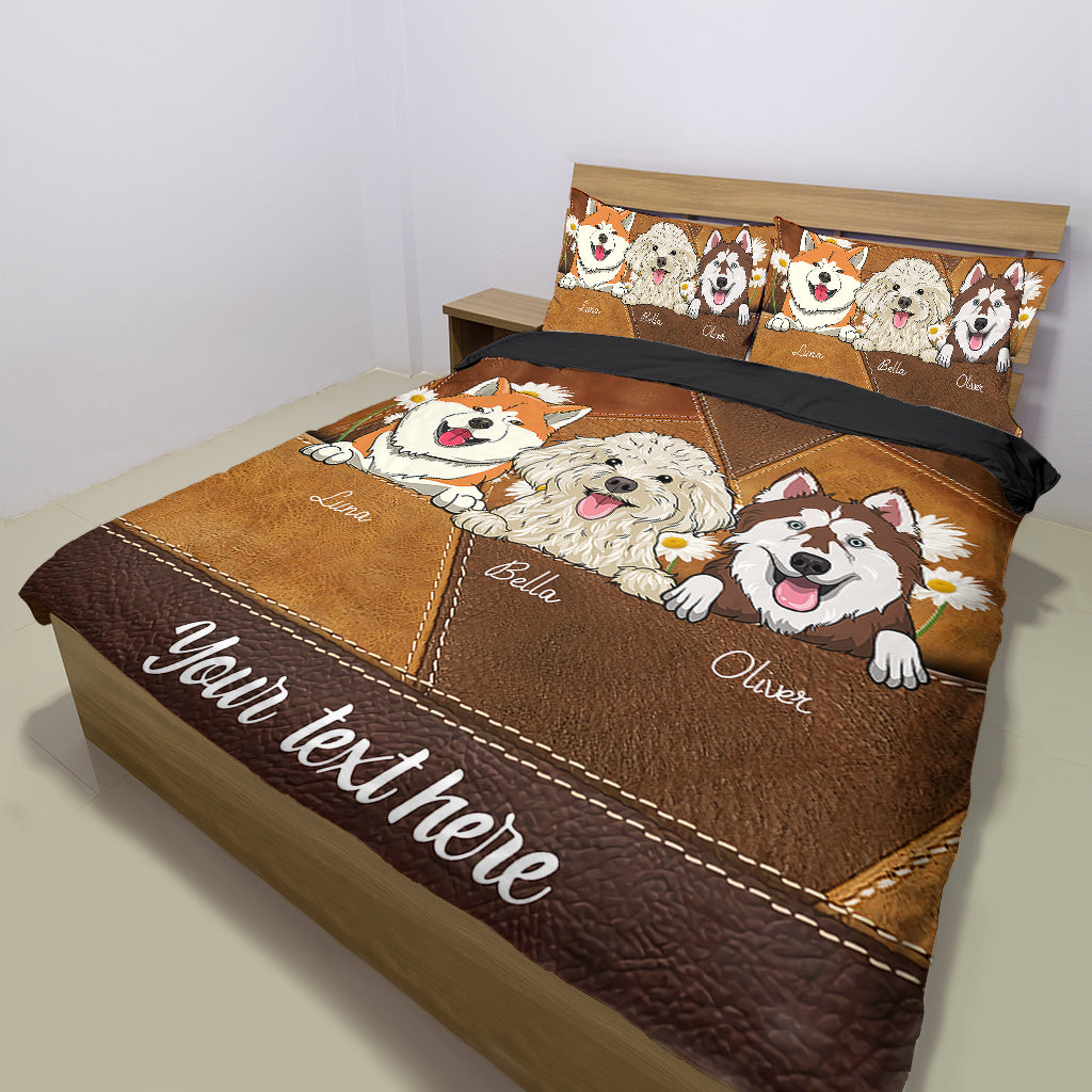La vie est plus belle avec des chiens - Ensemble de literie personnalisé pour chiens