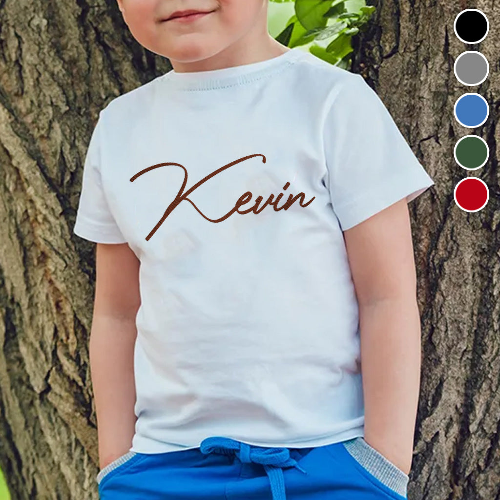 T-shirt brodé personnalisé avec nom pour petit-fils