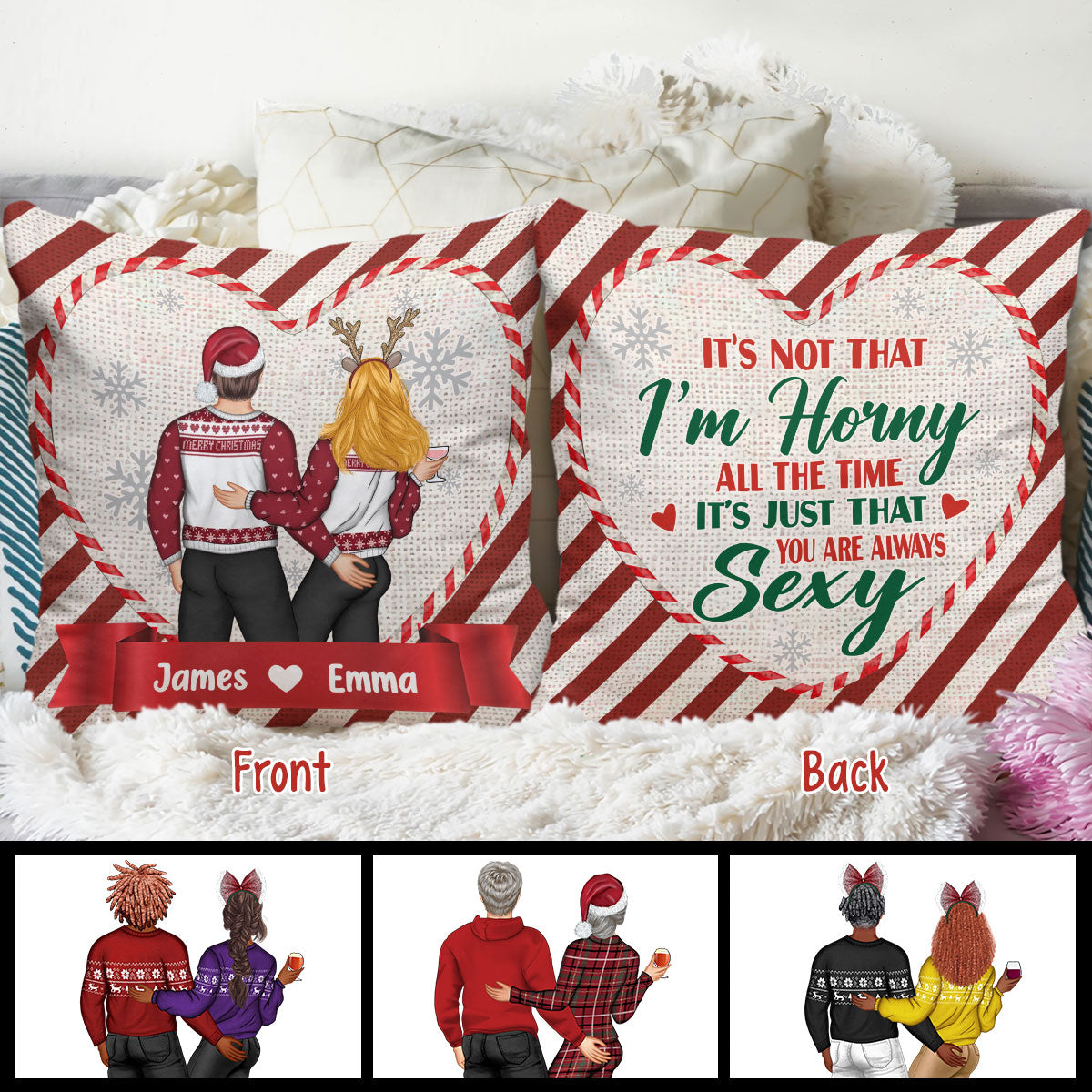 Tu es toujours sexy - cadeau pour mari, femme, petit ami, petite amie - Coussin décoratif personnalisé