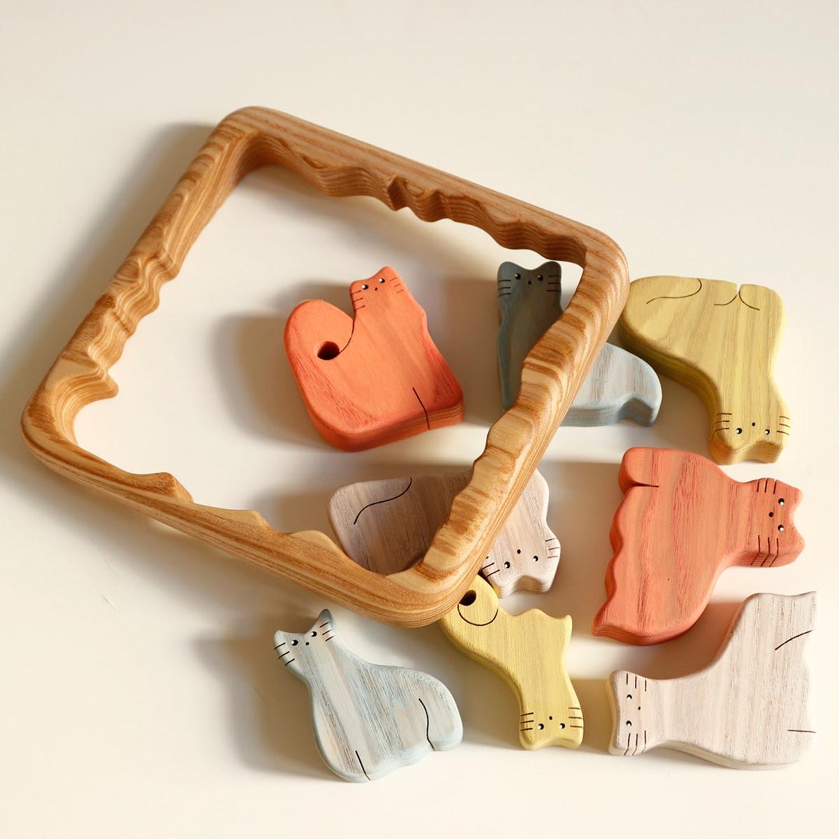 Puzzle Chat - Cadeau pour les amoureux des chats - Puzzle en bois personnalisé