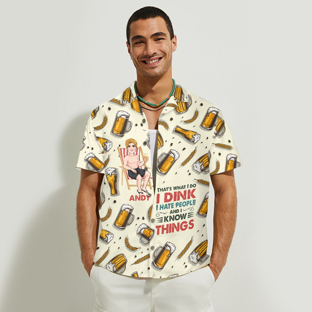 C'est ce que je fais - Chemise hawaïenne personnalisée pour amoureux de la mer