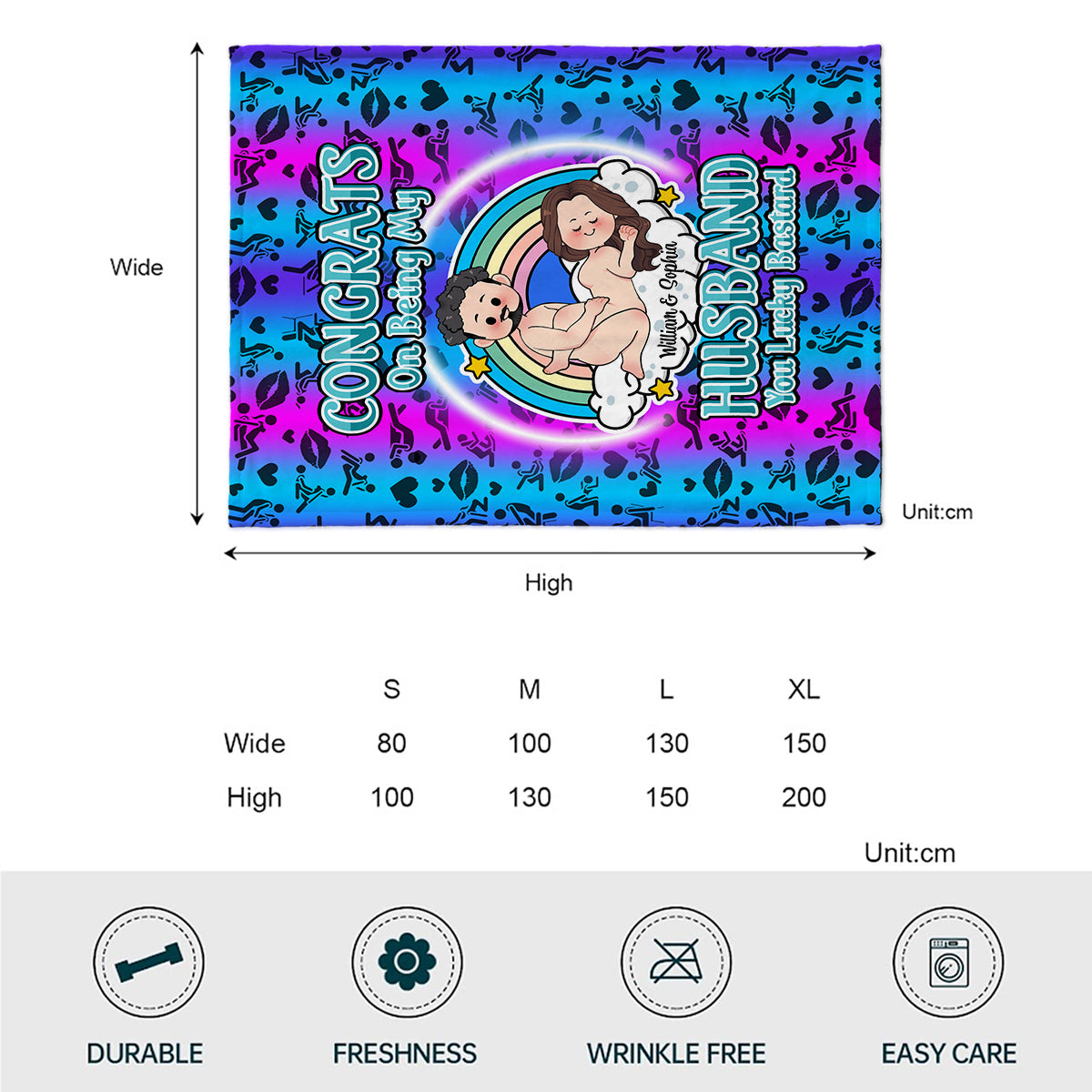 Félicitations pour être mon mari ! - Couverture personnalisée pour couple