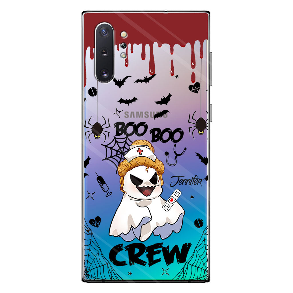 Boo Boo Crew - Étui de téléphone transparent personnalisé pour infirmière