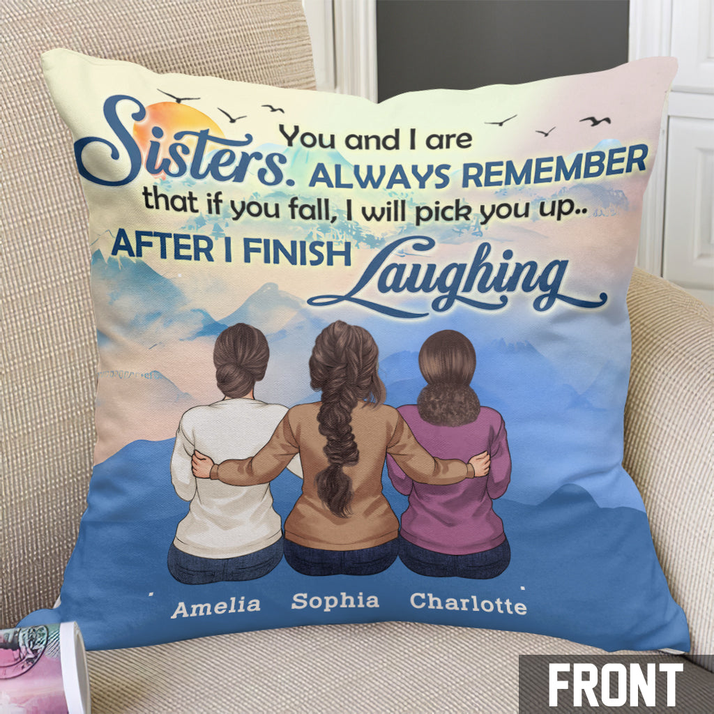 I Hugged This Soft Pillow - Personalized Sibling Throw Pillow