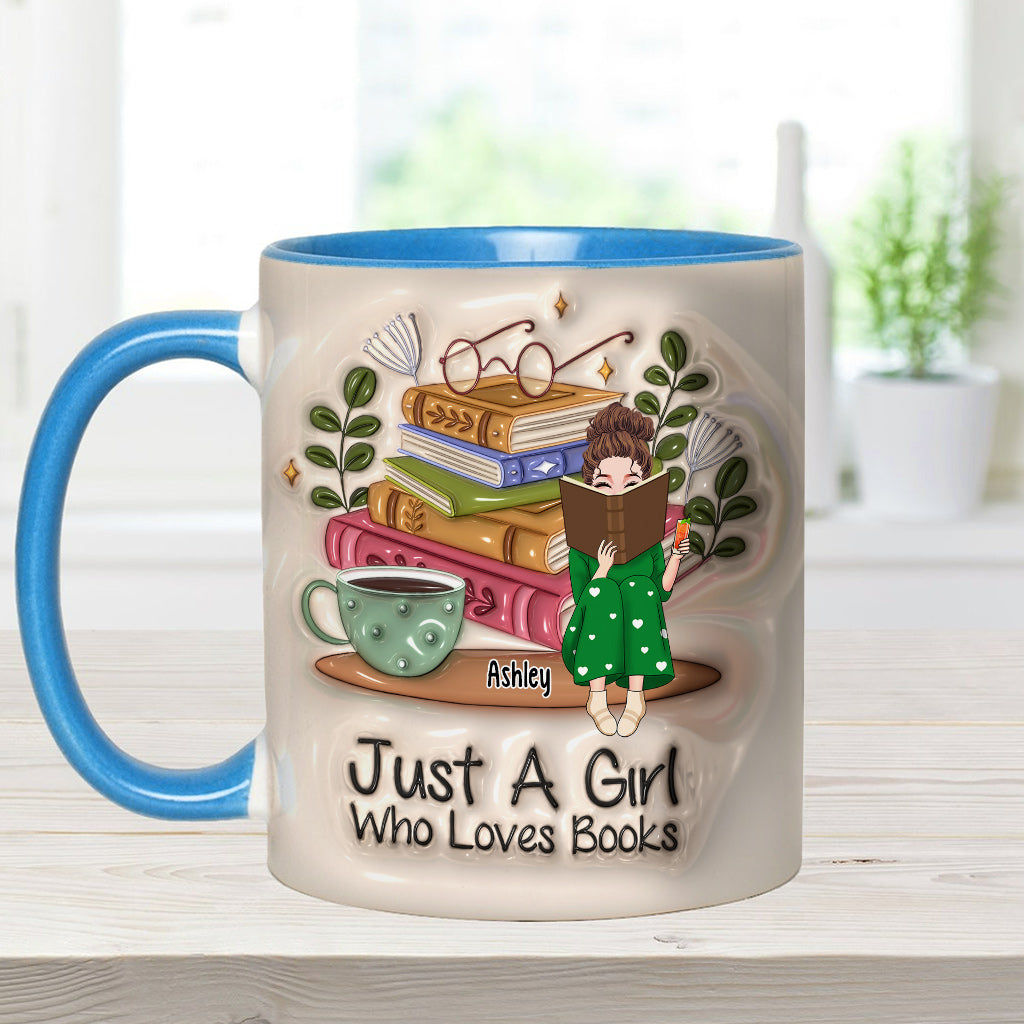 Mug personnalisé « Juste une fille qui aime les livres »
